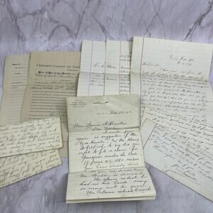 1880s-90s Lot of Letters, Documents of Louisa A Keniston Groton Dover NH TH2-Y1